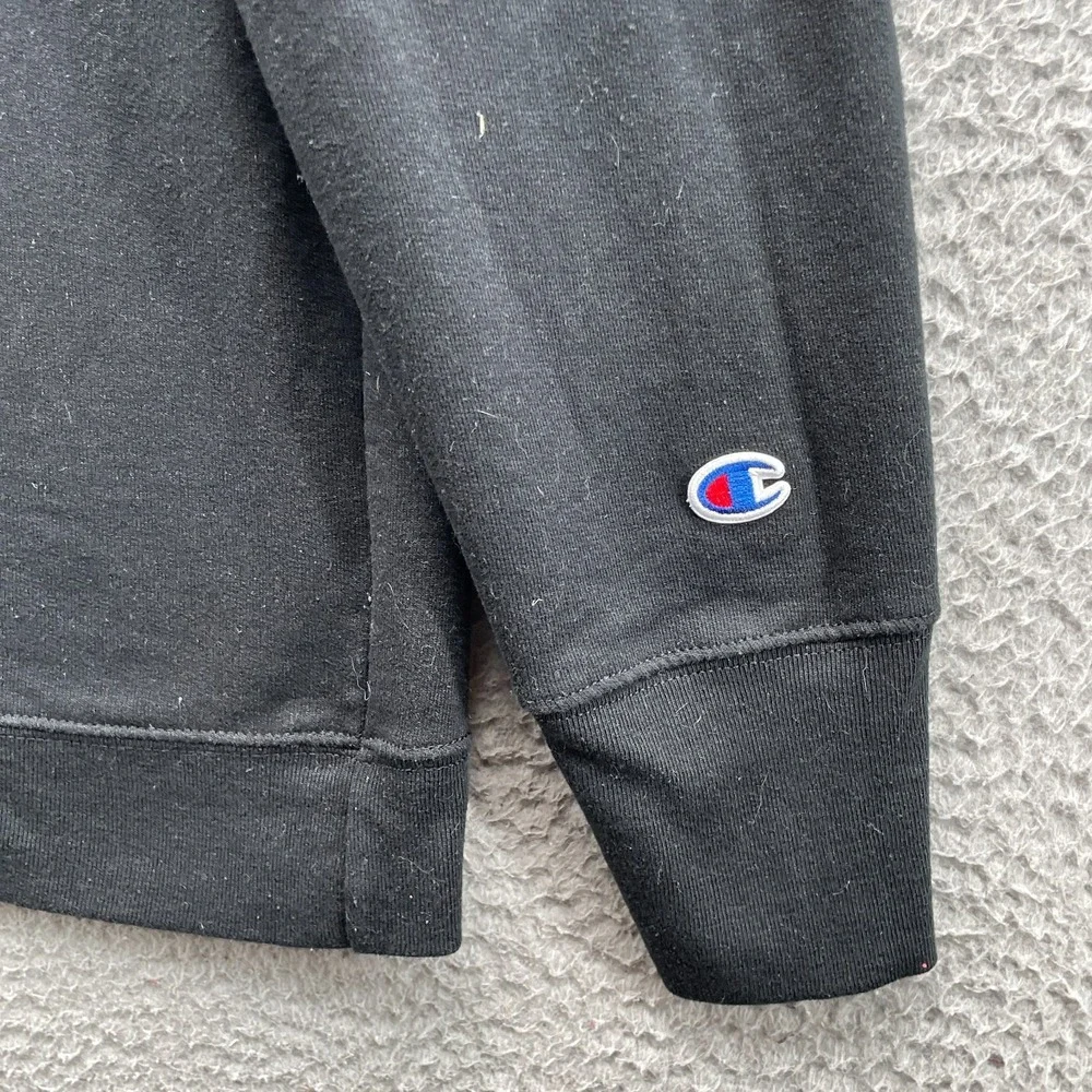Champion Sweatshirt Men XL Black Logo Sportswear 90s Athletic Casual Comfort Gym